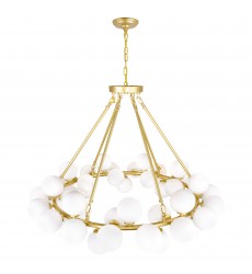  Arya 45 Light Chandelier With Satin Gold Finish (1020P39-45-602) - CWI