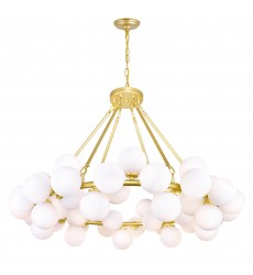 Arya 45 Light Chandelier With Satin Gold Finish (1020P39-45-602) - CWI