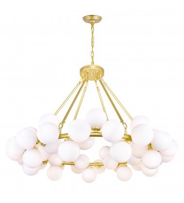  Arya 45 Light Chandelier With Satin Gold Finish (1020P39-45-602) - CWI