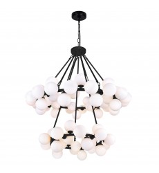  Arya 70 Light Chandelier With Black Finish (1020P39-70-101) - CWI
