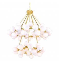  Arya 70 Light Chandelier With Satin Gold Finish (1020P39-70-602) - CWI