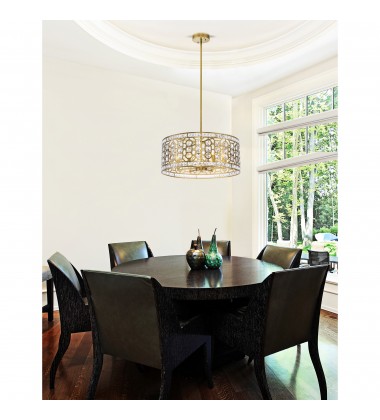 Belinda 6 Light Chandelier With Champagne Finish Belinda 6 Light Chandelier With Champagne Finish (1026P23-6-193) - CWI