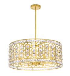  Belinda 6 Light Chandelier With Champagne Finish (1026P23-6-193) - CWI