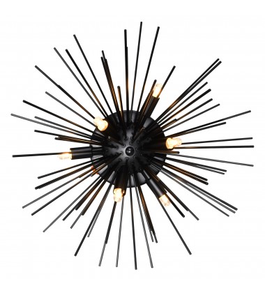  Savannah 6 Light Flush Mount With Black Finish (1034C20-6-101) - CWI