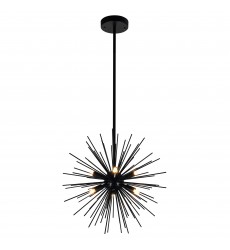  Savannah 6 Light Chandelier With Black Finish (1034P16-6-101) - CWI