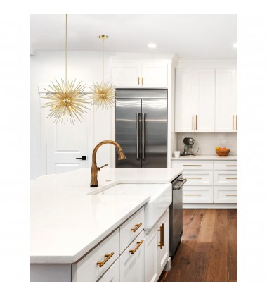  Savannah 6 Light Chandelier With Gold Leaf Finish (1034P16-6-620) - CWI