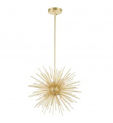  Savannah 6 Light Chandelier With Gold Leaf Finish (1034P16-6-620) - CWI