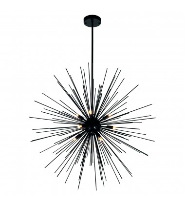  Savannah 9 Light Chandelier With Black Finish (1034P30-9-101) - CWI