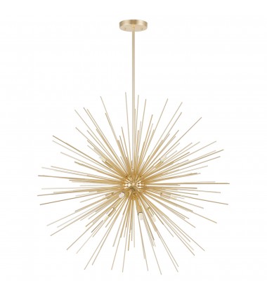  Savannah 9 Light Chandelier With Gold Leaf Finish (1034P30-9-620) - CWI