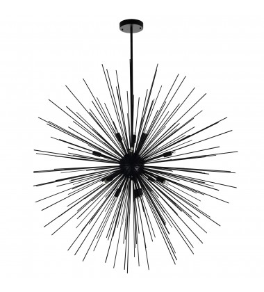  Savannah 14 Light Chandelier With Black Finish (1034P40-14-101) - CWI