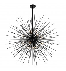  Savannah 14 Light Chandelier With Black Finish (1034P40-14-101) - CWI
