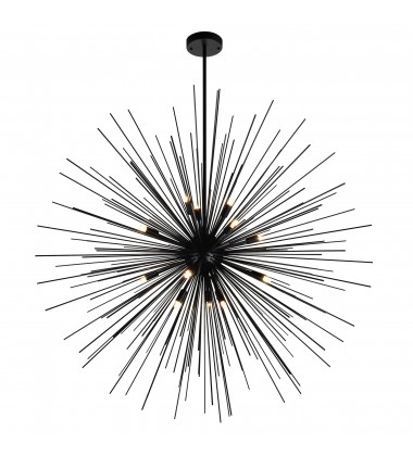  Savannah 14 Light Chandelier With Black Finish (1034P40-14-101) - CWI