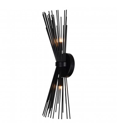  Savannah 2 Light Wall Sconce With Black Finish (1034W8-2-101) - CWI