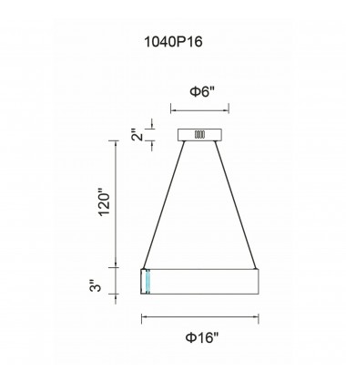  Rosalina LED Chandelier With Matte Black Finish (1040P16-101) - CWI