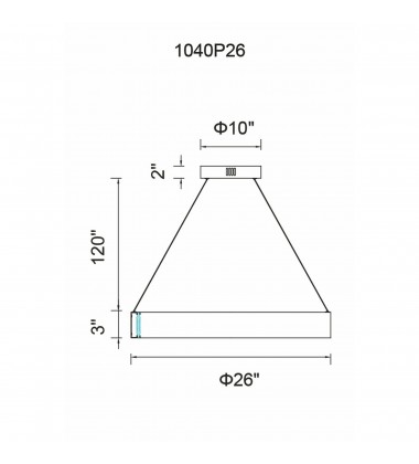  Rosalina LED Chandelier With Matte Black Finish (1040P26-101) - CWI