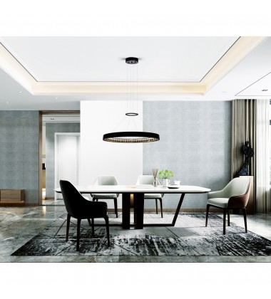  Rosalina LED Chandelier With Matte Black Finish (1040P32-101-O) - CWI