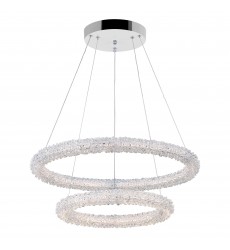 Arielle LED Chandelier With Chrome Finish (1042P25-601-2R) - CWI  Arielle LED Chandelier With Chrome Finish (1042P25-601-2R) - CWI