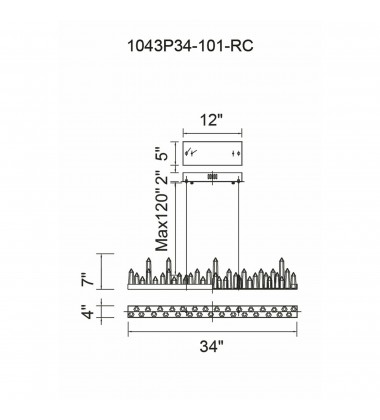 Juliette LED Chandelier With Black Finish (1043P34-101-RC) - CWI  Juliette LED Chandelier With Black Finish (1043P34-101-RC) - CWI