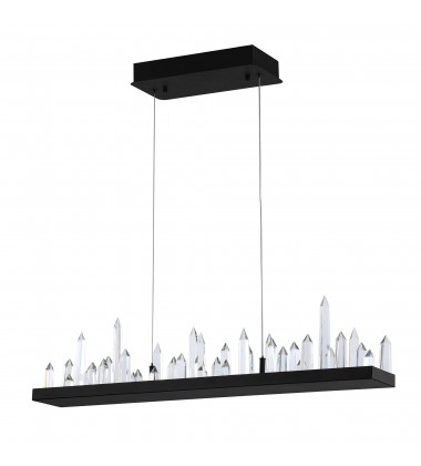 Juliette LED Chandelier With Black Finish (1043P45-101-RC) - CWI Juliette LED Chandelier With Black Finish (1043P45-101-RC) - CWI