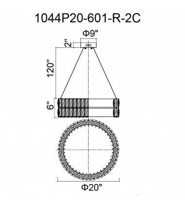 Madeline LED Chandelier With Chrome Finish (1044P20-601-R-2C) - CWI  Madeline LED Chandelier With Chrome Finish (1044P20-601-R-2C) - CWI