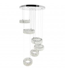  Madeline LED Chandelier With Chrome Finish (1044P24-601-R-6C) - CWI