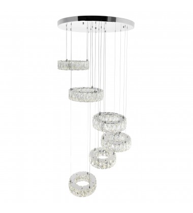 Madeline LED Chandelier With Chrome Finish (1044P24-601-R-6C) - CWI  Madeline LED Chandelier With Chrome Finish (1044P24-601-R-6C) - CWI