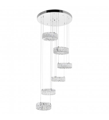 Madeline LED Chandelier With Chrome Finish (1044P24-601-R-6C) - CWI  Madeline LED Chandelier With Chrome Finish (1044P24-601-R-6C) - CWI