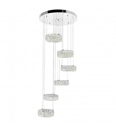 Madeline LED Chandelier With Chrome Finish (1044P24-601-R-6C) - CWI  Madeline LED Chandelier With Chrome Finish (1044P24-601-R-6C) - CWI