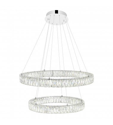 Madeline LED Chandelier With Chrome Finish (1044P32-601-R-2C-B) - CWI  Madeline LED Chandelier With Chrome Finish (1044P32-601-R-2C-B) - CWI