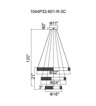 Madeline LED Chandelier With Chrome Finish (1044P32-601-R-3C) - CWI  Madeline LED Chandelier With Chrome Finish (1044P32-601-R-3C) - CWI