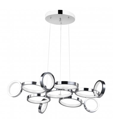  Colette LED Chandelier With Chrome Finish (1054P28-601) - CWI