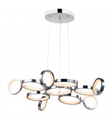  Colette LED Chandelier With Chrome Finish (1054P28-601) - CWI