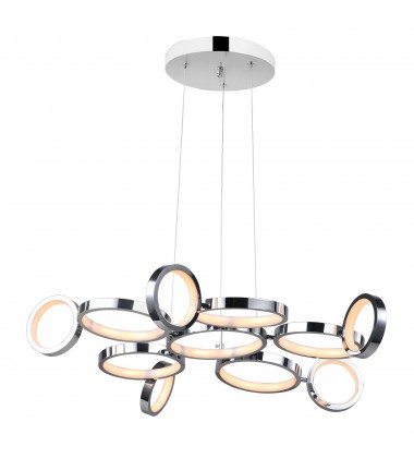  Colette LED Chandelier With Chrome Finish (1054P28-601) - CWI