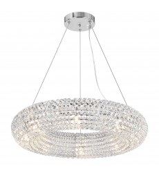  Veronique 8 Light Chandelier With Chrome Finish (1057P24-8-601) - CWI
