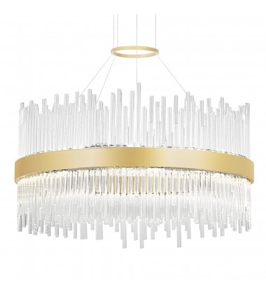  Genevieve LED Chandelier With Medallion Gold Finish (1063P24-169) - CWI