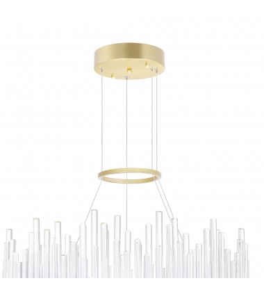  Genevieve LED Chandelier With Medallion Gold Finish (1063P24-169) - CWI