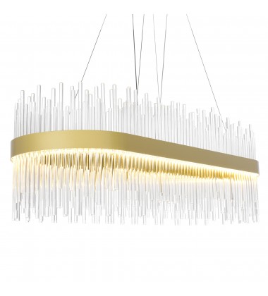  Genevieve LED Chandelier With Medallion Gold Finish (1063P39-169-RC) - CWI