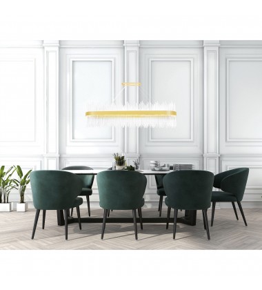  Genevieve LED Chandelier With Medallion Gold Finish (1063P47-169-RC) - CWI