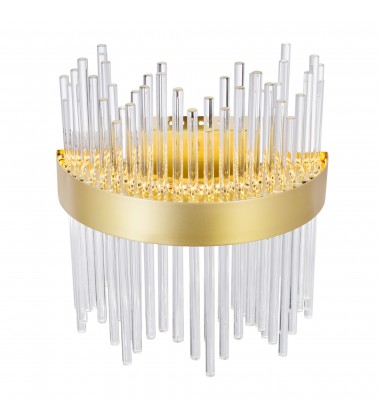 Genevieve LED Wall Sconce With Medallion Gold Finish (1063W12-169) - CWI