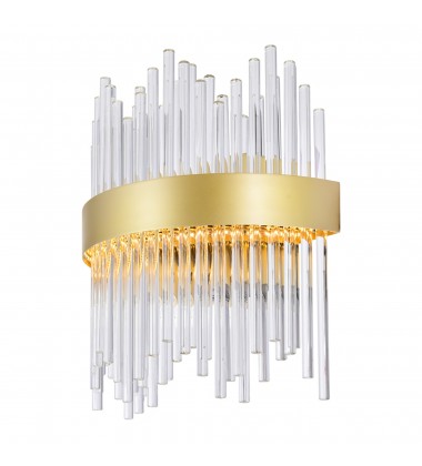  Genevieve LED Wall Sconce With Medallion Gold Finish (1063W12-169) - CWI