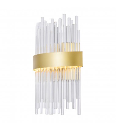  Genevieve LED Wall Sconce With Medallion Gold Finish (1063W12-169) - CWI