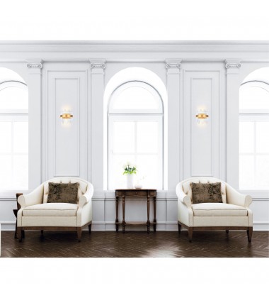  Genevieve LED Wall Sconce With Medallion Gold Finish (1063W12-169) - CWI