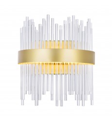  Genevieve LED Wall Sconce With Medallion Gold Finish (1063W12-169) - CWI