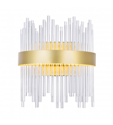  Genevieve LED Wall Sconce With Medallion Gold Finish (1063W12-169) - CWI