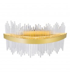  Genevieve LED Wall Sconce With Medallion Gold Finish (1063W24-169) - CWI