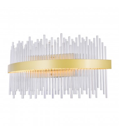  Genevieve LED Wall Sconce With Medallion Gold Finish (1063W24-169) - CWI