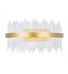  Genevieve LED Wall Sconce With Medallion Gold Finish (1063W24-169) - CWI