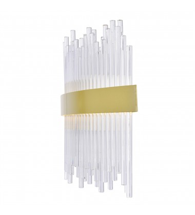  Genevieve LED Wall Sconce With Medallion Gold Finish (1063W32-169) - CWI