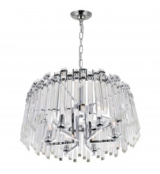  Henrietta 6 Light Chandelier With Chrome Finish (1065P24-6-601) - CWI