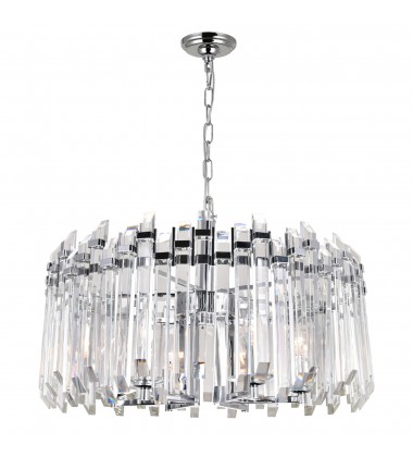  Henrietta 6 Light Chandelier With Chrome Finish (1065P24-6-601) - CWI